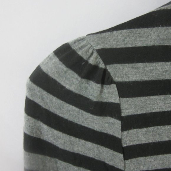 Juicy Couture Womens S Gray Black Striped Modal Knit Dress Turtleneck 3/4 Sleeve - Picture 6 of 8
